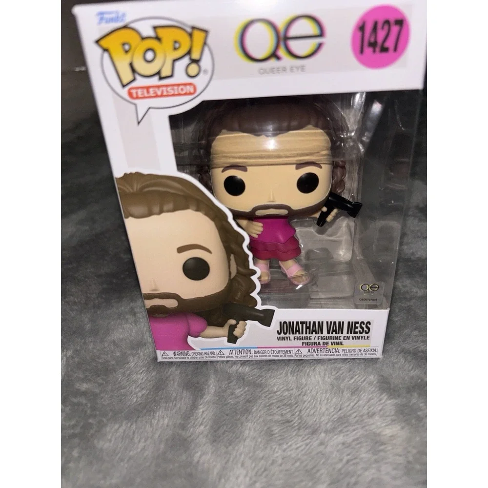 Funko Pop! Adult Brown Pink TV: Queer Eye Jonathan Van Ness Vinyl Action Figures